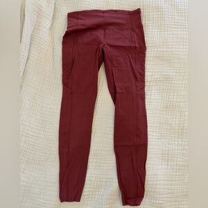 Lululemon Athletica Maroon Leggings NWOT